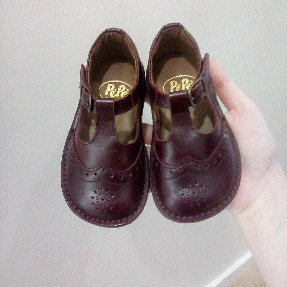 Brand new Pepe Burgundy shoes size 23